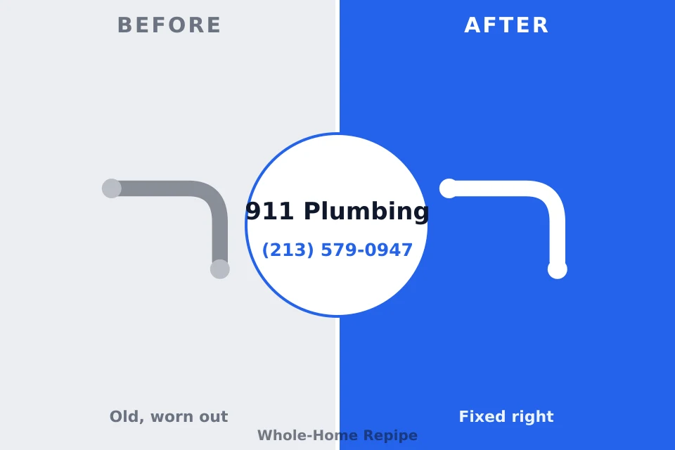 Before and after: plumbing company Plainfield, IN